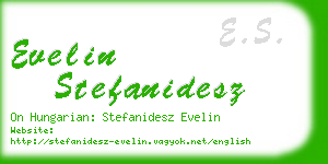 evelin stefanidesz business card